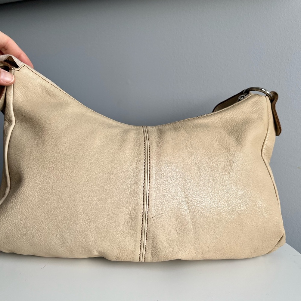 Prune Cream Leather Shoulder / Crossbody Bag - Picture 6 of 15